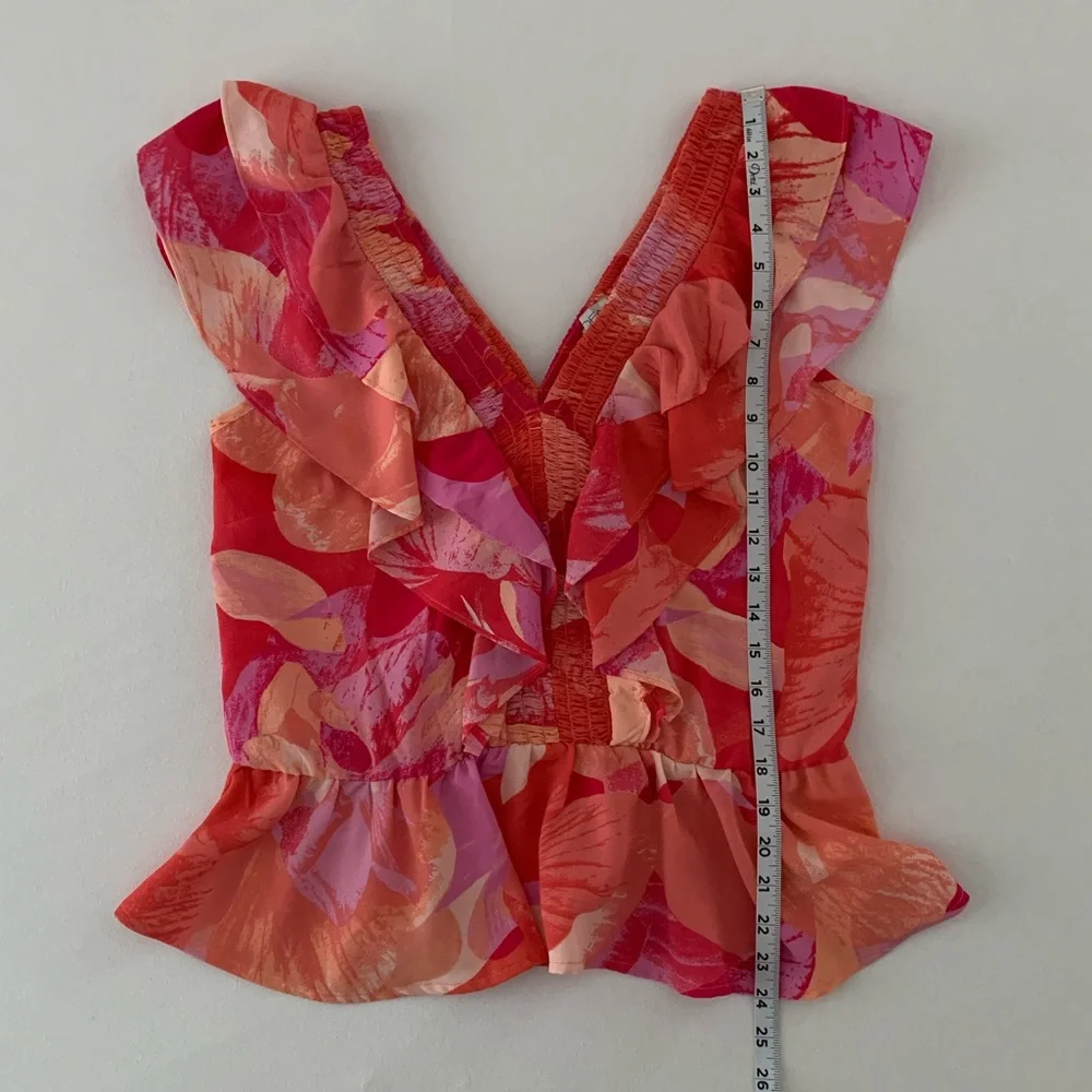 Sofia Smocked V-Neck Ruffle Top - Picture 11 of 12